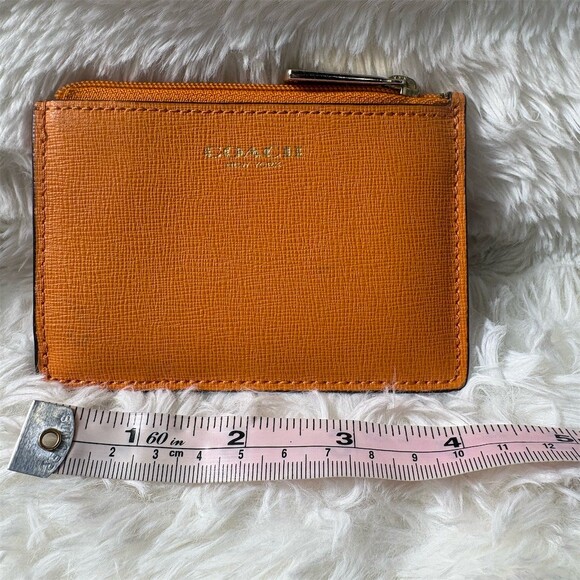 Coach Accessories - Coach Card Wallet Womens One Size Orange Zip-Around ID Window Coin Pouch